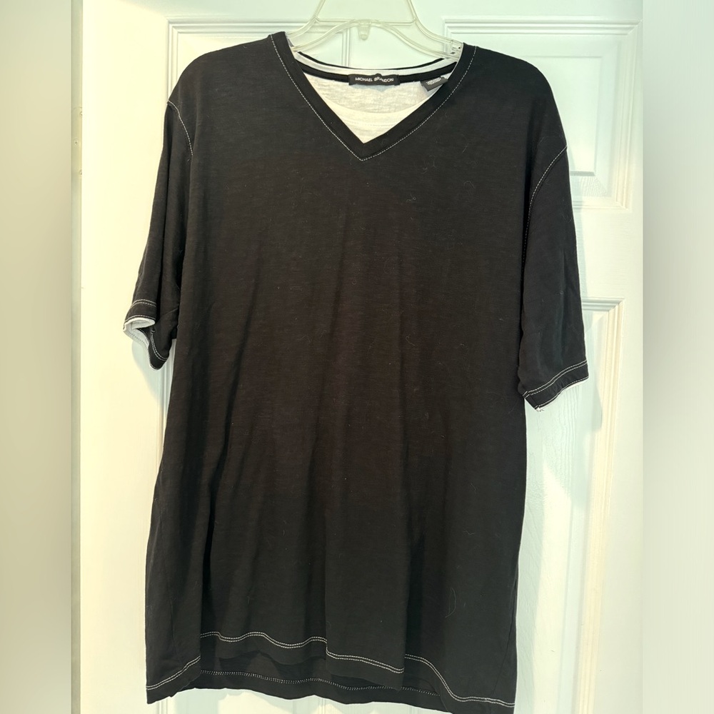 Michael Brandon Men Black Shirt